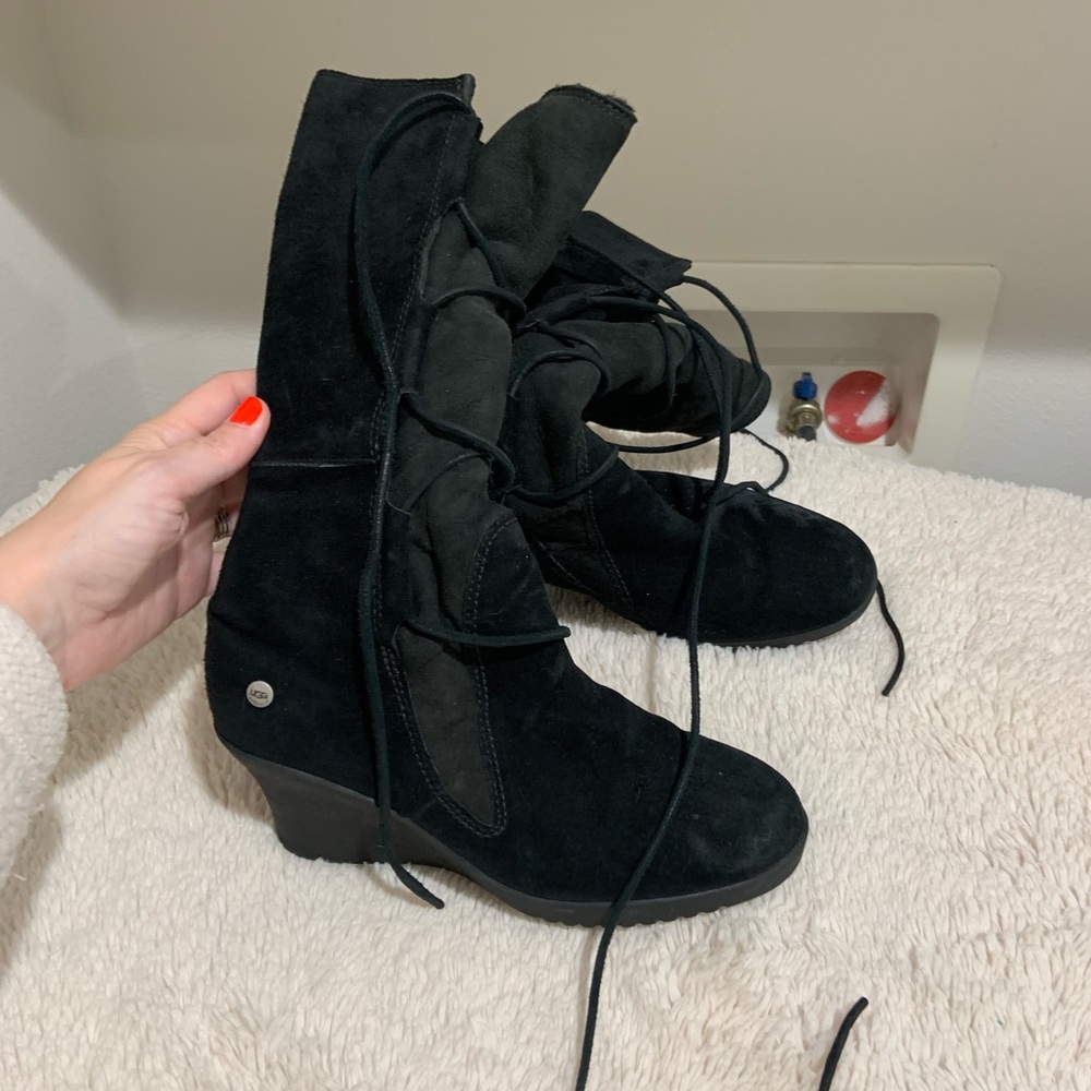 UGG Women Size 6 Wedge Calf Boots